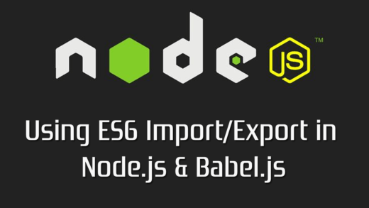 import/export ES2015 modules in Node.js