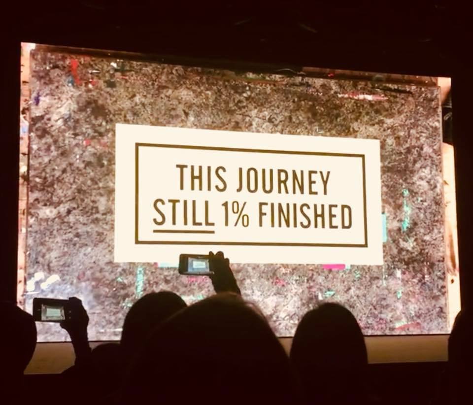 the journey is 1% finished