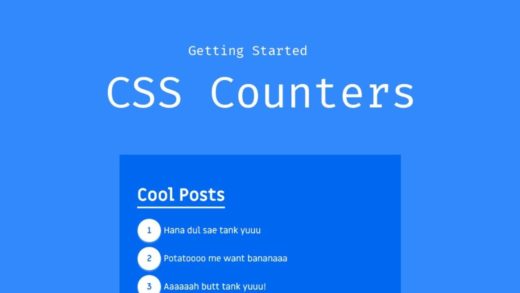 Using counters in CSS to number elements automatically