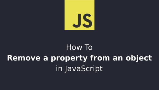 remove a property from a JavaScript object