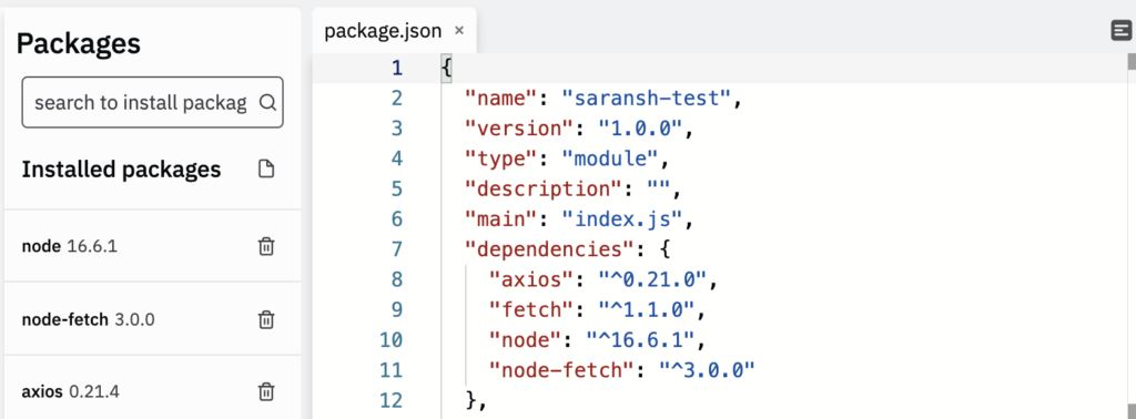 installing custom node version in repl.it