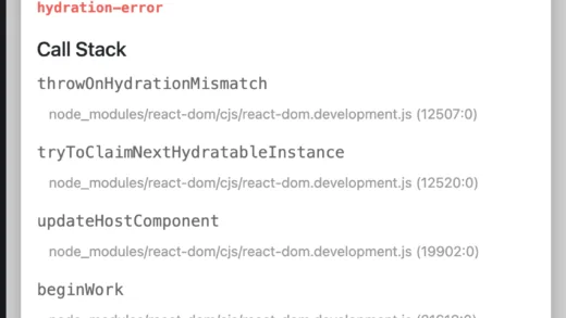 hydration failed error react next